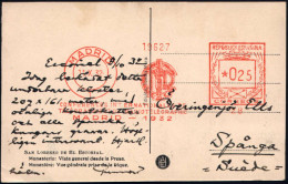 SPANIEN 1932 (11.10.) Sehr Seltener AFS: MADRID/1/28/CONFERENCES INTERNAT.DE/TELEGRAPHIE ET DE RADIOTELEGRAPHIE/MADRID 1 - UPU (Unión Postal Universal)