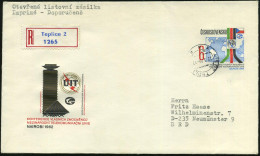 TSCHECHOSLOWAKEI 1984 (22.3.) 6 Kc. Sonder-U. "UIT-Konferenz , Nairobi" , 2K + RZ: Teplice 2, Ausl.-R-Bf. (Mi.U 70) - WE - UPU (Union Postale Universelle)