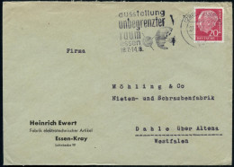 (22a) ESSEN 1/ Vf/ Ausstellung/ Unbegrenzter/ Raum.. 1957 (27.7.) Seltener MWSt Aus Der Frühzeit Der Raumfahrt = Sputnik - Andere & Zonder Classificatie