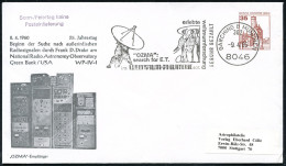 8046 GARCHING B MÜNCHEN/ 302/ GEBÜHR BEZAHLT/ "OZMA":/ Search For E.T... 1985 (9.4.) Absenderstempel (VE) = Radio-Telesk - Other & Unclassified