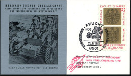 8501 FEUCHT/ INT.FÖRDERKREIS HERM.OBERTH 1970 (25.6.) SSt = NASA-Mond-Auto "LRV" ( = Lunar Roving Vehicle Von Boeing) +  - United States