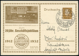 BERLIN SO 36/ Vom 6.3./ Bis 30.4.1932/ Zwergen-Stadt Berlin 1932 (30.4.) Seltener SSt Vom Finaltag Auf Reklame-Kt.: 20jä - Circo