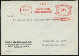 BERLIN W/ 8/ Hotelbetriebs-/ AG/ Vor Allen/ Dingen/ Winter/ Garten/ Jnternat./ Varieté 1936 (23.6.) Seltener AFS Auf Fir - Cirque