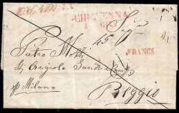 1846 SCHWEIZ VORPHILA SAMEDAN N. REGGIO LOMBARDEI über CHIAVENNA - 1843-1852 Federale & Kantonnale Postzegels