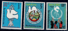 LAOS 1986 INTERNATIONAL YEAR OF PEACE MI No 959-61 MNH VF!! - Laos