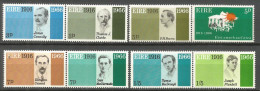 IRLANDA YVERT NUM. 177/184 ** SERIE COMPLETA SIN FIJASELLOS - Unused Stamps