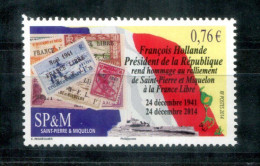 SAINT PIERRE & MIQUELON 1216 Mnh - Marke Auf Marke, Stamp On Stamp, Timbre Sur Timbre - Unused Stamps