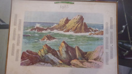 1923  POINTE DE CORSEN  ILLUSTRATEUR  LEON ROGER Plouarzel,Finistère GRAND CALENDRIER 45/32 CM - Groot Formaat: 1921-40