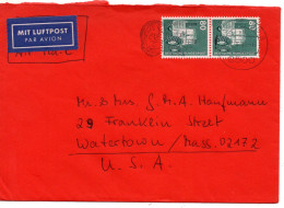 69794 - Bund - 1985 - 2@80Pfg I&T A LpBf (rs Klappe Fehlt) WUERZBURG - ... -> Watertown, MA (USA) - Lettres & Documents