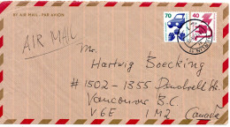 69795 - Berlin - 1975 - 70Pfg Unfall MiF A LpBf BERLIN -> Vancouver, BC (Canada) - Storia Postale