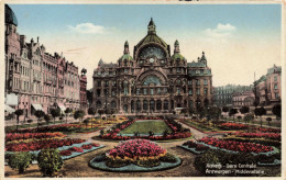 BELGIQUE - Anvers - La Gare Centrale - Antwerpen - Colorisé - Carte Postale Ancienne - Antwerpen