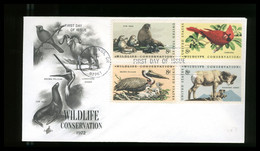 USA - FDC 1972 -  WILDLIFE  CONSERVATION - 1971-1980