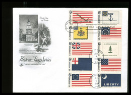 USA - FDC  HISTORIC  FLAGS - 1981-1990