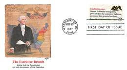 USA - FDC - 1987  WASHINGTON - THE BRANCH CONSTITUTION - 1981-1990