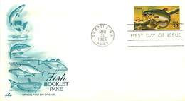 USA - FDC - 1986  SEATTLE  -  FISH  BOOKLET PANE - 1981-1990