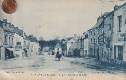 44 - Carte Postale Ancienne De PONCHATEAU    La Rue De La Gare - Pontchâteau