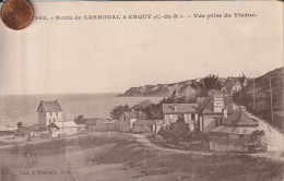 22 - Carte Postale Ancienne De  Route De CARROUAL à ERQUY   Vue Aérienne - Erquy