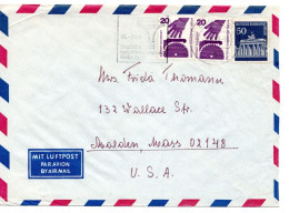 69811 - Berlin - 1972 - 50Pfg Brandenburger Tor MiF A LpBf BERLIN - ... -> Malden, MA (USA) - Storia Postale