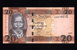 SOUTH SUDAN  P-13b  20 POUNDS  2016  -ZZ-  REPLACEMENT  UNC  NEUF  SIN CIRCULAR - Zuid-Soedan