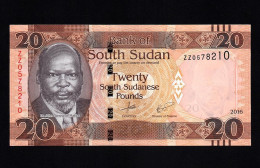 SOUTH SUDAN  P-13b  20 POUNDS  2016  -ZZ-  REPLACEMENT  UNC  NEUF  SIN CIRCULAR - South Sudan