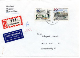 69813 - Berlin - 1968 - 90Pfg Neu-Berlin MiF A R-LpBf BERLIN -> HELSINKI (Finnland) - Lettres & Documents