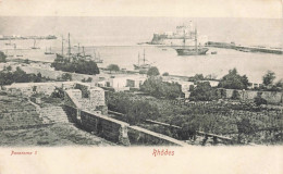 GRECE - Rhodes - Panorama - Le Port - Carte Postale Ancienne - Grèce