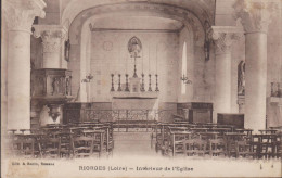 42 - LOIRE RIORGES INTERIEUR DE L'EGLISE - Riorges