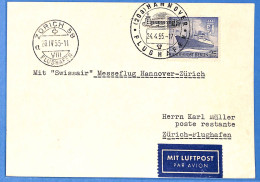 Berlin West 1955 Carte Postale Par Avion De Hannover (G22834) - Lettres & Documents