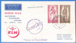 Berlin West 1956 Lettre Par Avion Poste Restante De Freudenstadt Aux Turkey - Amsterdam Ankara (G22836) - Brieven En Documenten