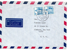 69827 - Bund - 1985 - 2@70Pfg B&S A LpBf SINZHEIM -> Elmhurst, NY (USA) - Storia Postale