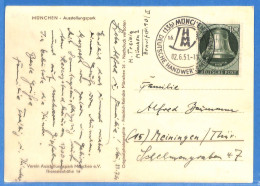 Berlin West 1951 Carte Postale De Munchen (G22859) - Covers & Documents
