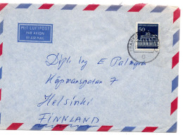 69834 - Bund - 1967 - 50Pfg Brandenburger Tor EF A LpBf FRANKFURT -> Finnland - Cartas & Documentos