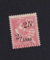 Faux Zanzibar N° 64 Gomme Charnière - Gebruikt
