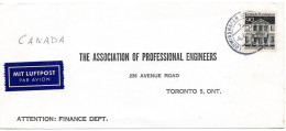 69840 - Bund - 1970 - 90Pfg Gr.Bauten EF A LpBf LUDWIGSHAFEN -> Toronto, ON (Canada) - Covers & Documents