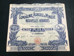 Compagnie Agricole Et Minière Des Nouvelles Hébrides - Agricoltura