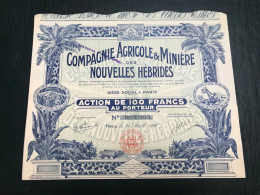 Compagnie Agricole Et Minière Des Nouvelles Hébrides - Agriculture