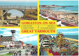 SCENES FROM GORLESTON-ON-SEA, GREAT YARMOUTH, NORFOLK, ENGLAND. UNUSED POSTCARD   Zf4 - Great Yarmouth