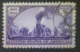 United States, Scott #922, Used(o), 1944, Transcontinental Railroad, ​​​​​​​3¢, Violet - Gebraucht