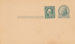 GEORGE WASHINGTON STAMP ON THOMAS JEFFERSON, PC STATIONERY, ENTIER POSTAL, ABOUT 1914, USA - 1901-20