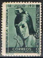 Sello Franquicia Postal  CORTES CONSTITUYENTES, Variedad Impresion ** - Postage Free