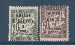 Guyane - Taxe - YT N° 10 Et 11 ** - Neuf Sans Charnière - 1925 / 1927 - Unused Stamps