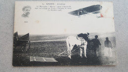 Le Monoplan Bleriot Passe à Senonville , Agriculteurs - Aviateurs
