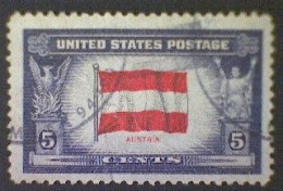 United States, Scott #919, Used(o), 1943, Austria, 5¢, Dark Blue Frames - Oblitérés