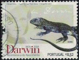 Portugal 2009 Oblitéré Used Darwin Iguane Galapagos Amblyrhynchus Cristatus Y&T PT 3364 SU - Oblitérés