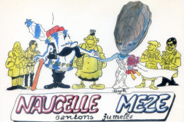 CPM - Illustrateur- Guilhem BEC - Naucelle Mèze - Cantons Jumelés - Tripoux Et Huîtres - Ungerer