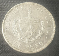 AÑO 1933. 1 PESO PLATA. PESO 26.6 GR. - Kuba