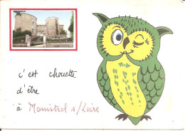 MONISTROL-sur-LOIRE (43) Carte Humoristique - C'est Chouette D'être à MONISTROL-sur-LOIRE  CPSM GF - Monistrol Sur Loire