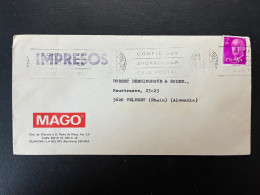 ESPANA COVER / ENVELOPPE ESPAGNE / 19? VILANOVA POUR VELBERT ALLEMAGNE - Cartas & Documentos