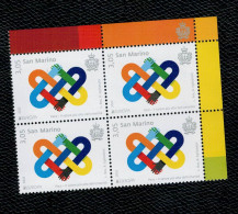 San Marino 2023 - Europa - Pace Il Valore Più Alto Dell’umanità 1v In Quartina Complete Set ** MNH - Unused Stamps