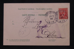 LUXEMBOURG - Perforé Sur Carte Postale ( Gendarmerie) En 1899 - L 147019 - 1895 Adolfo De Perfíl